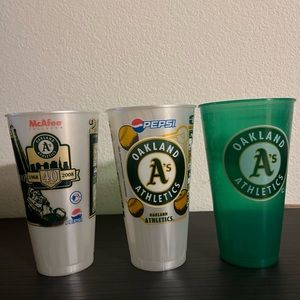 3 Oakland A's MLB Genuine Souvenir Cups
2005,2006,2008